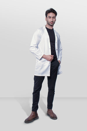 Men Lab Coat ( with snap button)