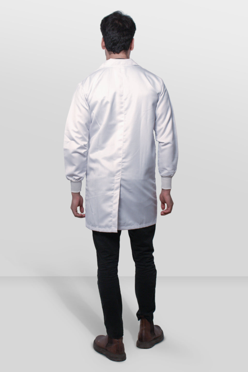 Men Lab Coat ( with snap button & rib)